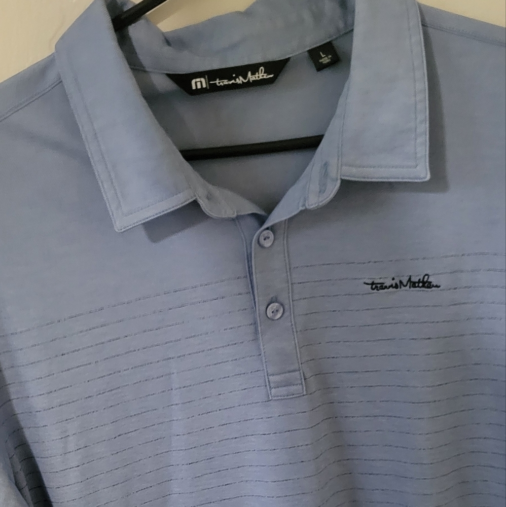Travis Mathew Light Blue Polo Shirt